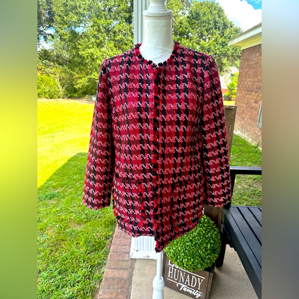 Chico’s houndstooth heavy cardigan  open jacket